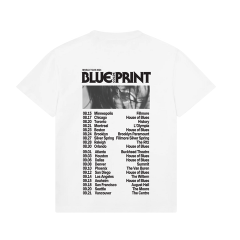 COLDE 'Blue Print' NA Tour White T-shirt